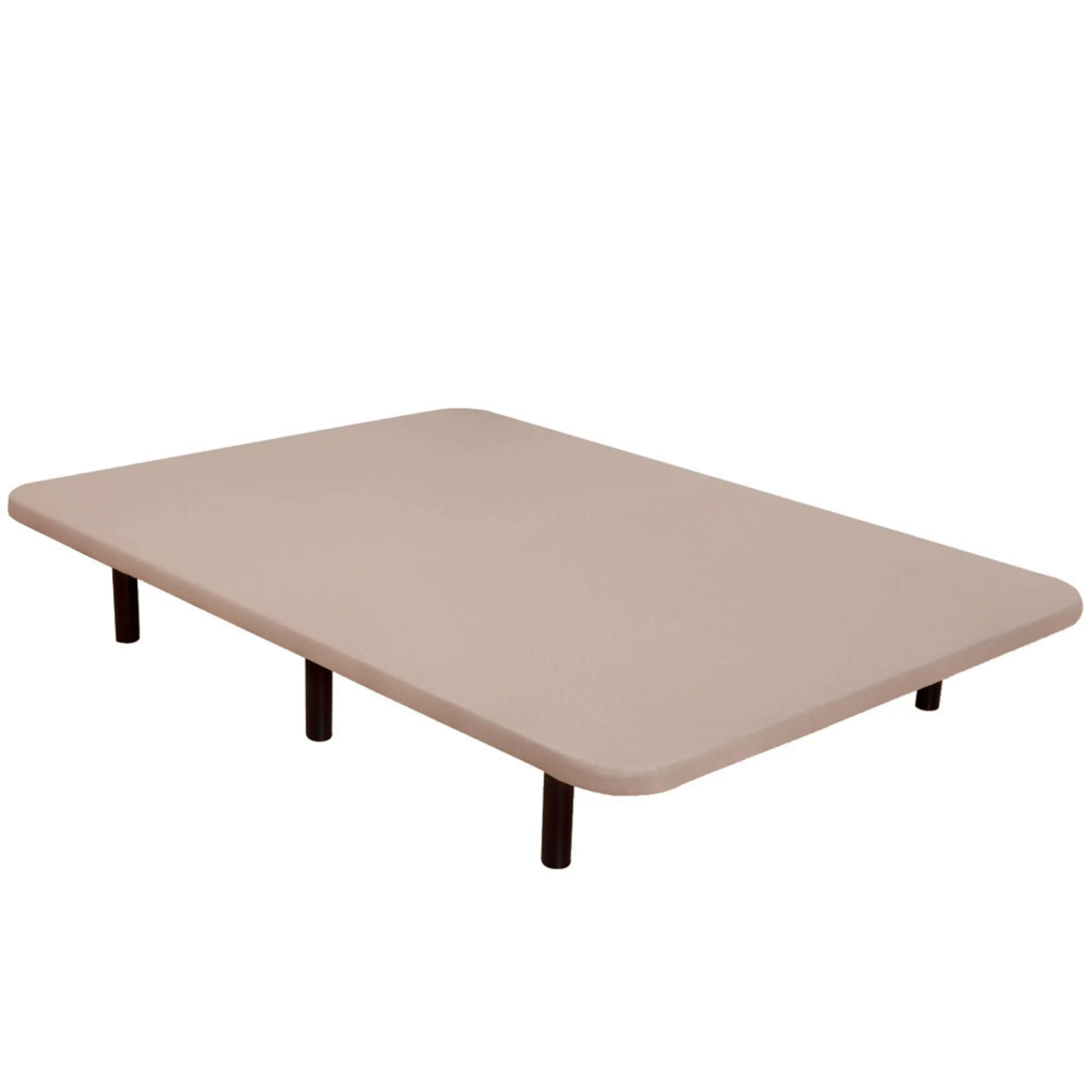 Miroytengo Base Tapizada para Dormitorio 3D Estilo Contemporáneo en Color Beige con 5 Refuerzos Trasversales 150X190 cm (CON 6 Patas)