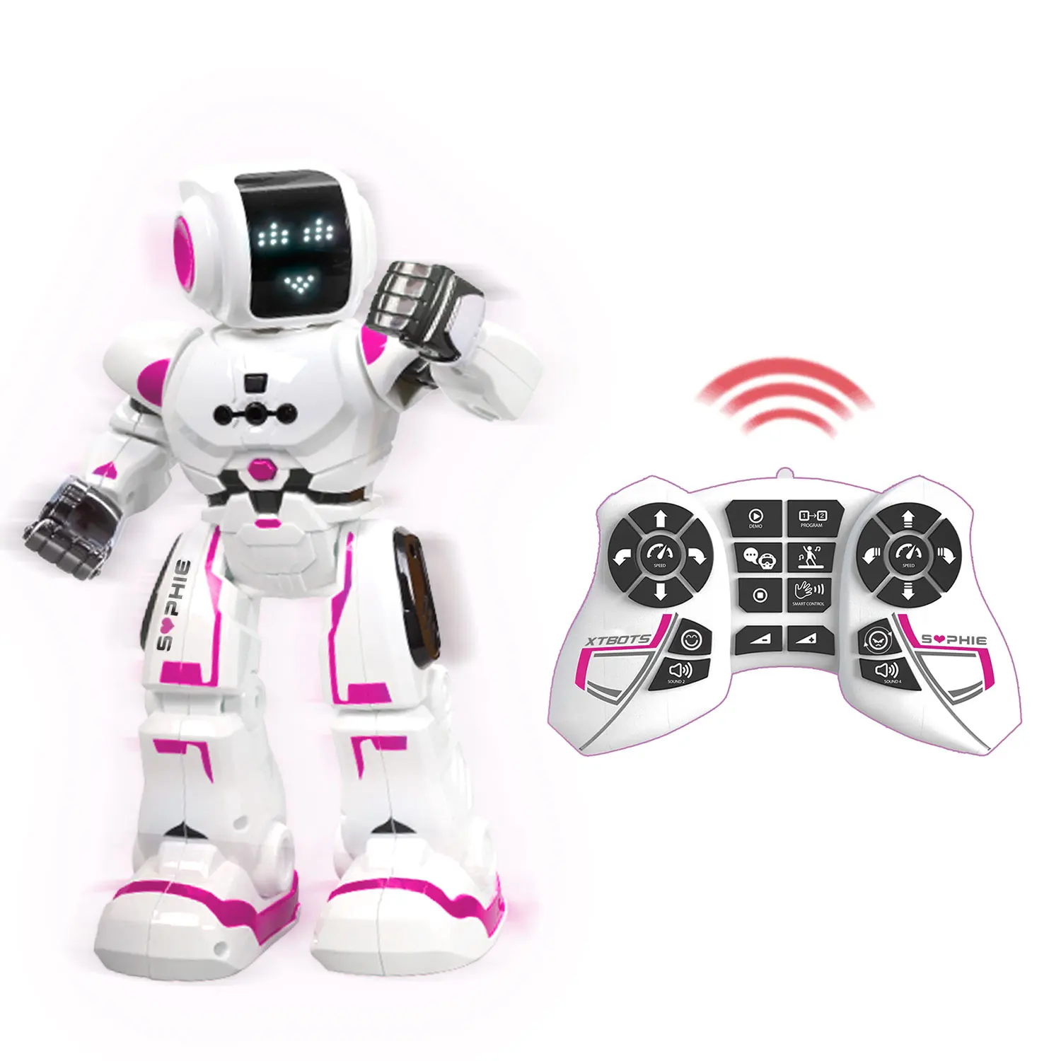 Xtrem Bots - Sophie Robot Juguete Rosa Robot Teledirigido para Niños Y Niñas Robotica para Niños 5 Años O Más Robot Juguetes para Niños Stem