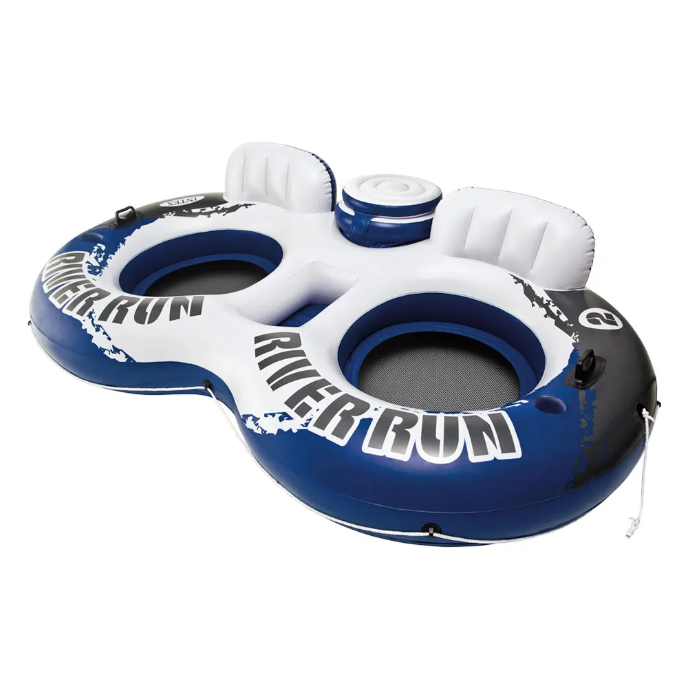 Rueda doble hinchable INTEX river run 2 & nevera - 243x157 cm