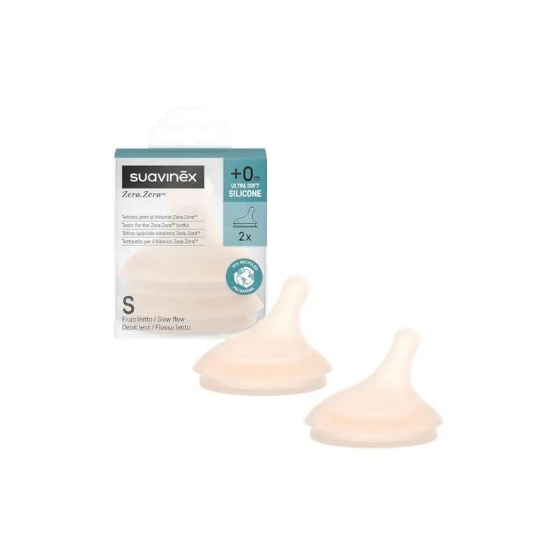 SUAVINEX TETINA SILICONA ANTICOLICO FLUJO S 2UDS