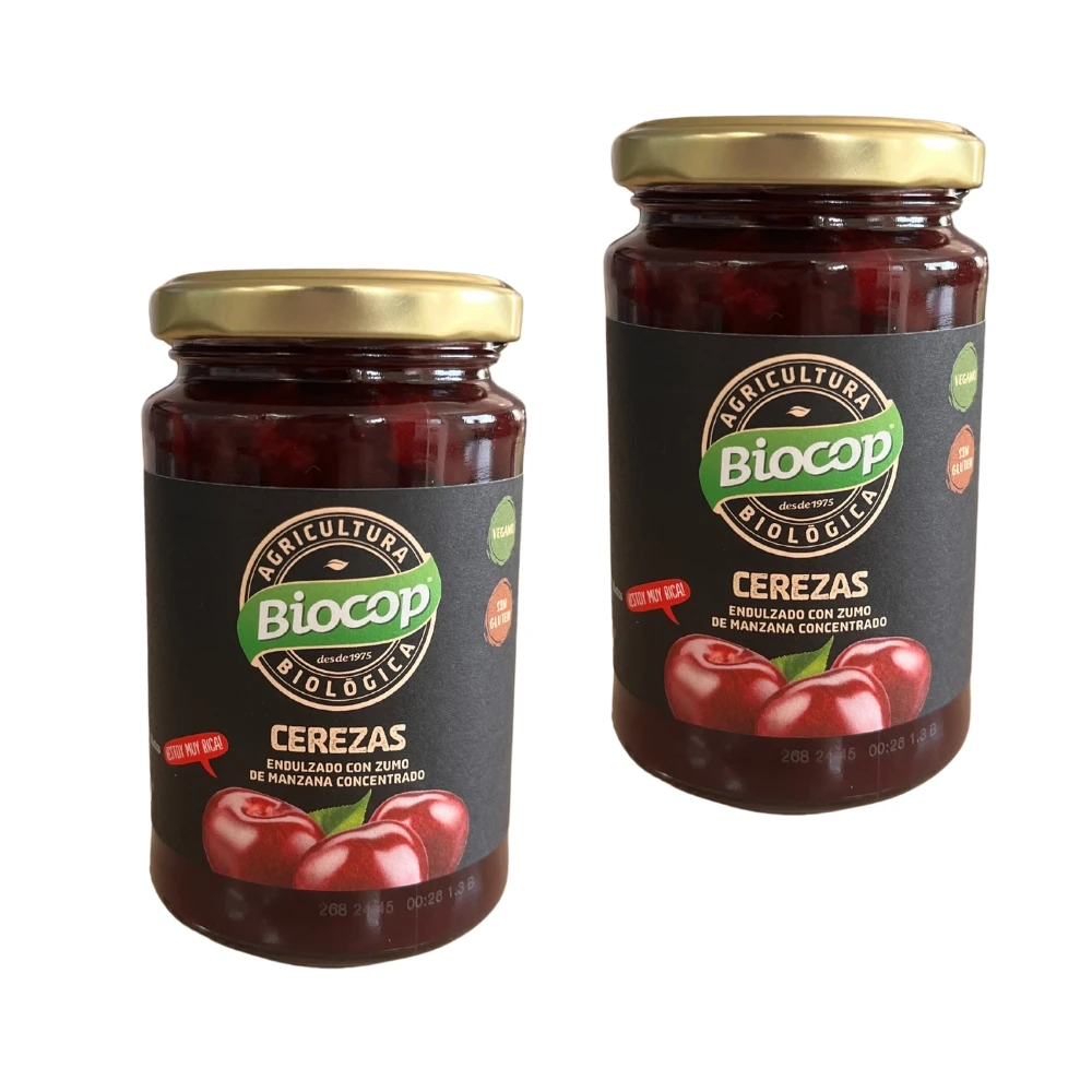 Compota de cereza  Packs 2  Sin gluten  Vegana  Biocop