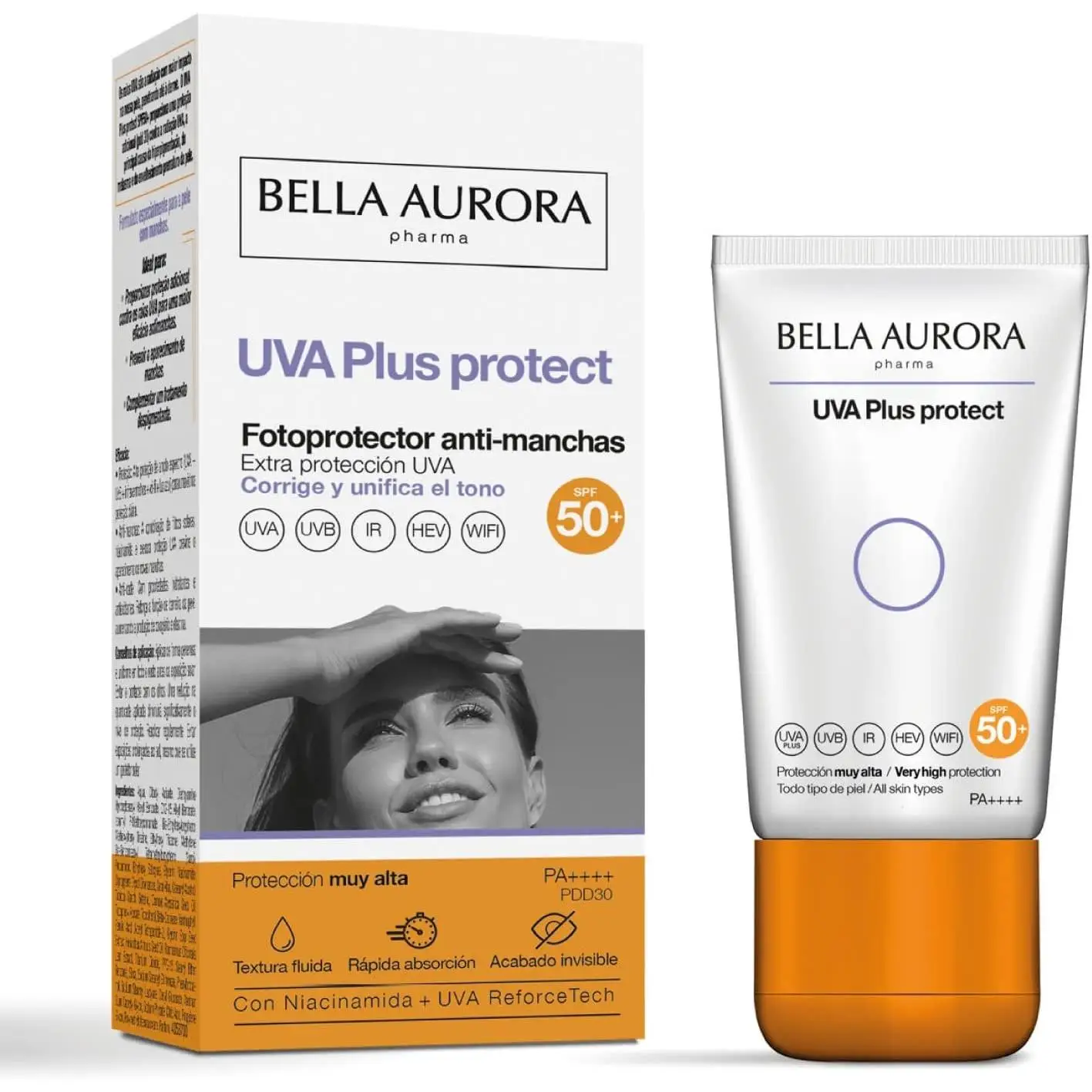 Bella Aurora - UVA Plus Protect SPF50+ Facial Antimanchas