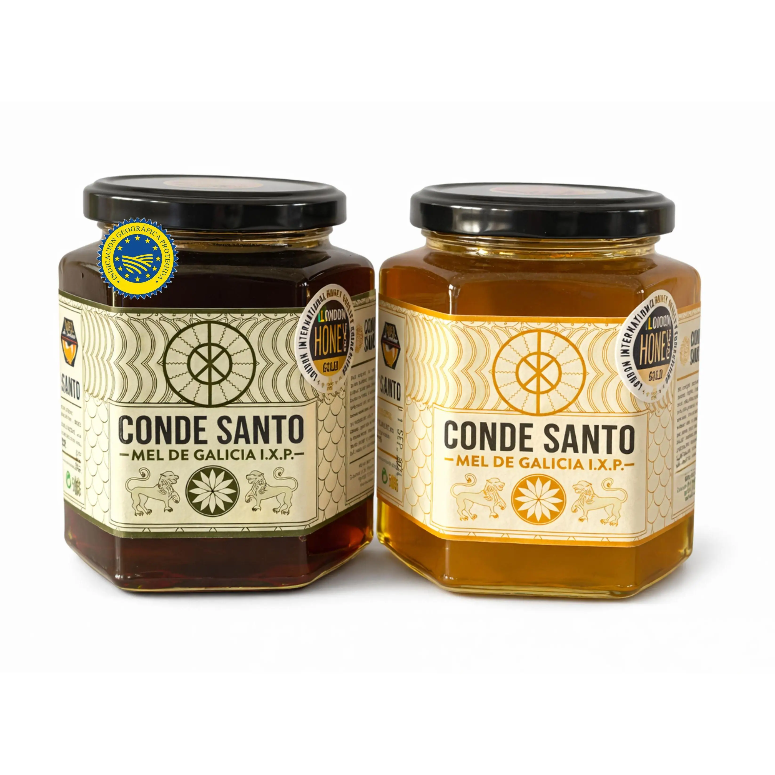 Miel de Galicia CONDE SANTO, natural y artesana, Pack duo Regalo (2x500gr)