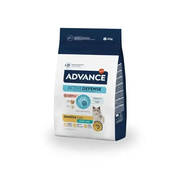 Comida para Gato Esterilizado ADVANCE Sterilized Salmon Sensitive 10kg