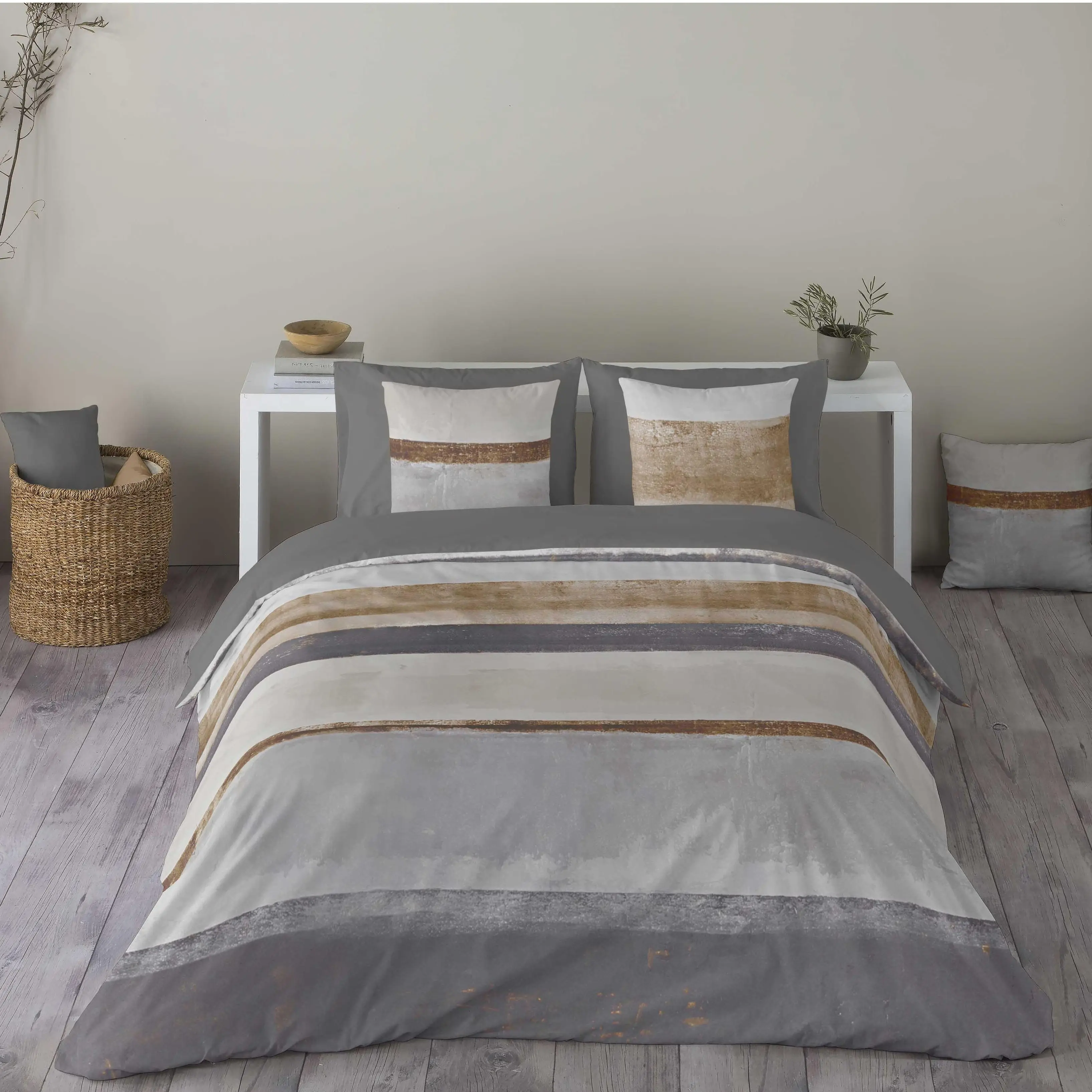 NATURALS - Funda Nórdica - 100% Algodón - Extra Suave -Incluye Funda Nórdica + 1 o 2 Fundas de Almohada - Fabricado en España - Geométricos - Cama 90/105/135/150/180