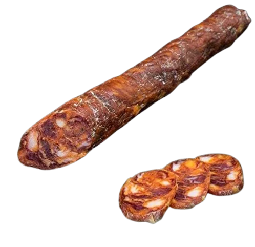 Exquisite ibérico candle chorizo ​​600g, intense flavor and red paprika aroma, gourmet product from salamanca by ibéricos to gourmet home