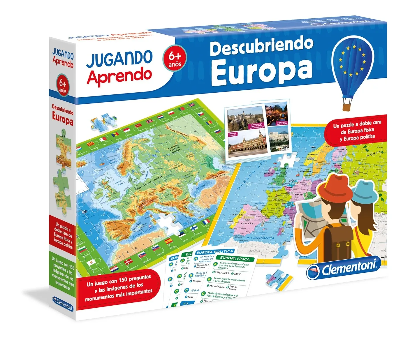 Geo map Puzzle game discover Europe