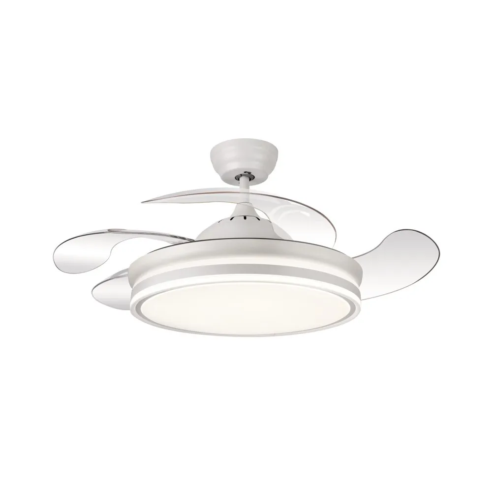 Ventilador LED con aspas plegables Calima CCT (72W) - MIMAX - FABRILAMP - SILENCIOSO - BLANCO