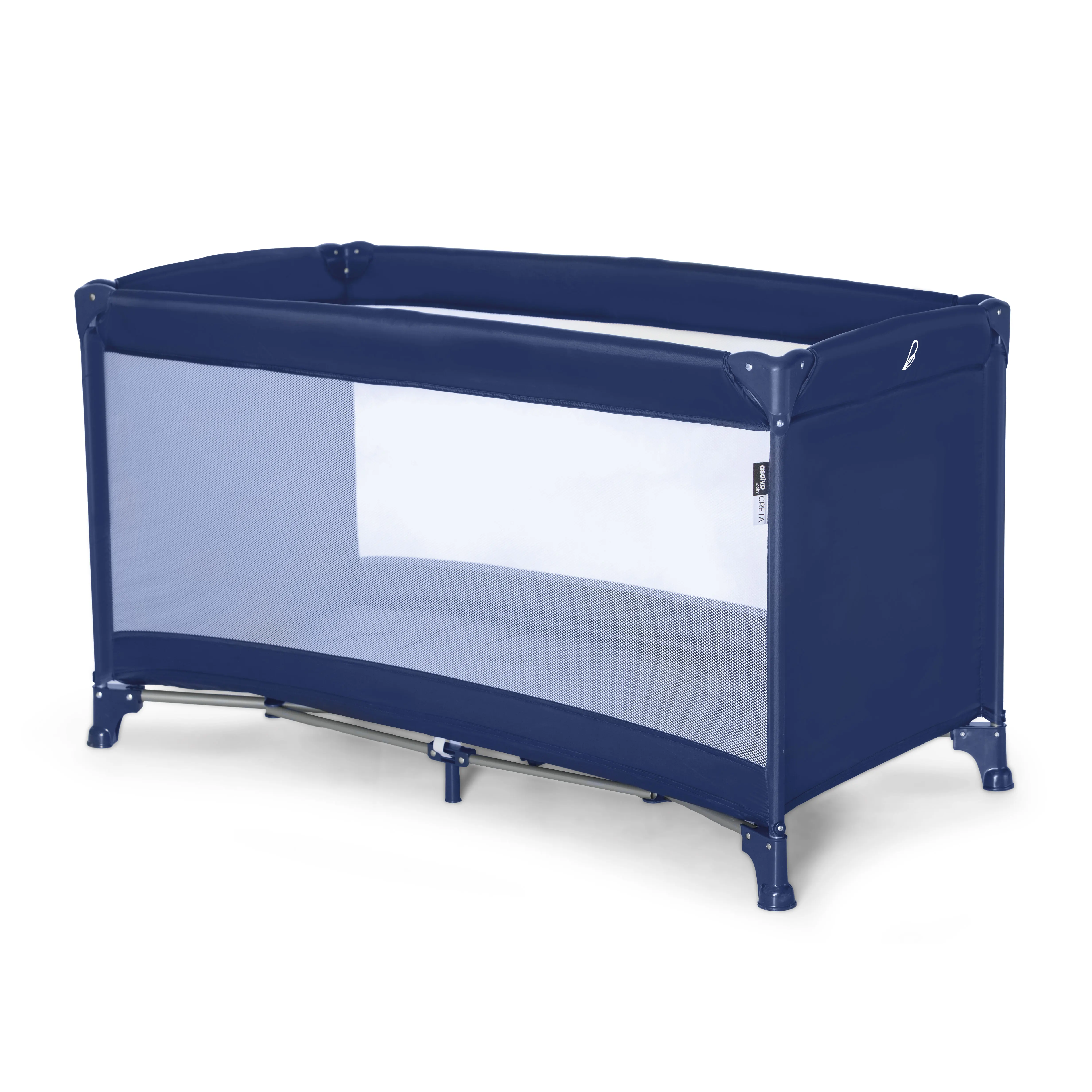 Asalvo Cuna de Viaje Creta para Bebé – Cuna Ligera y Compacta de 120 x 60 cm, Fácil de Montar y Desmontar, Ideal para Viajes y Uso Diario