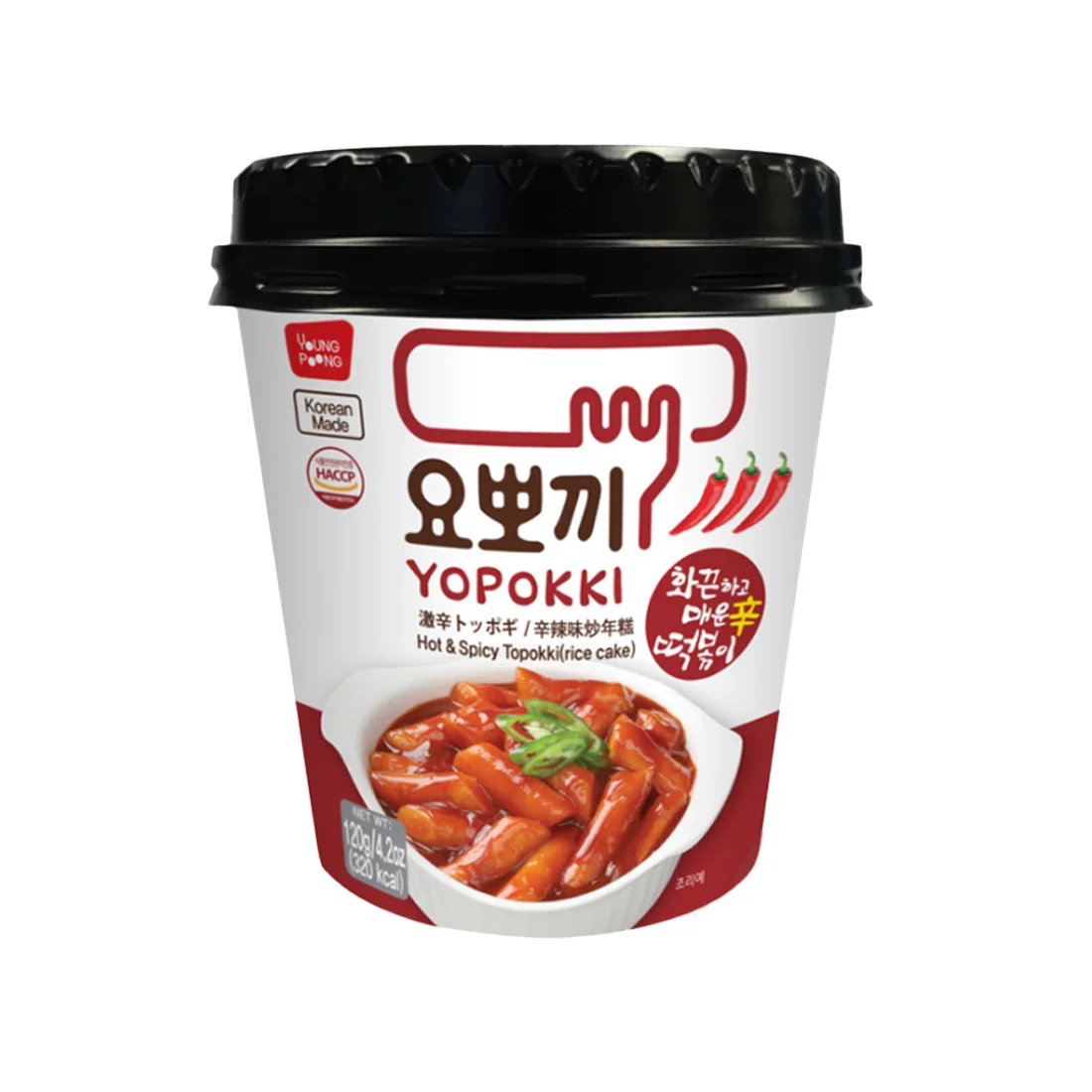 (YOPOKKI) PACK PASTEL DE ARROZ COREANO PICANTE 120G