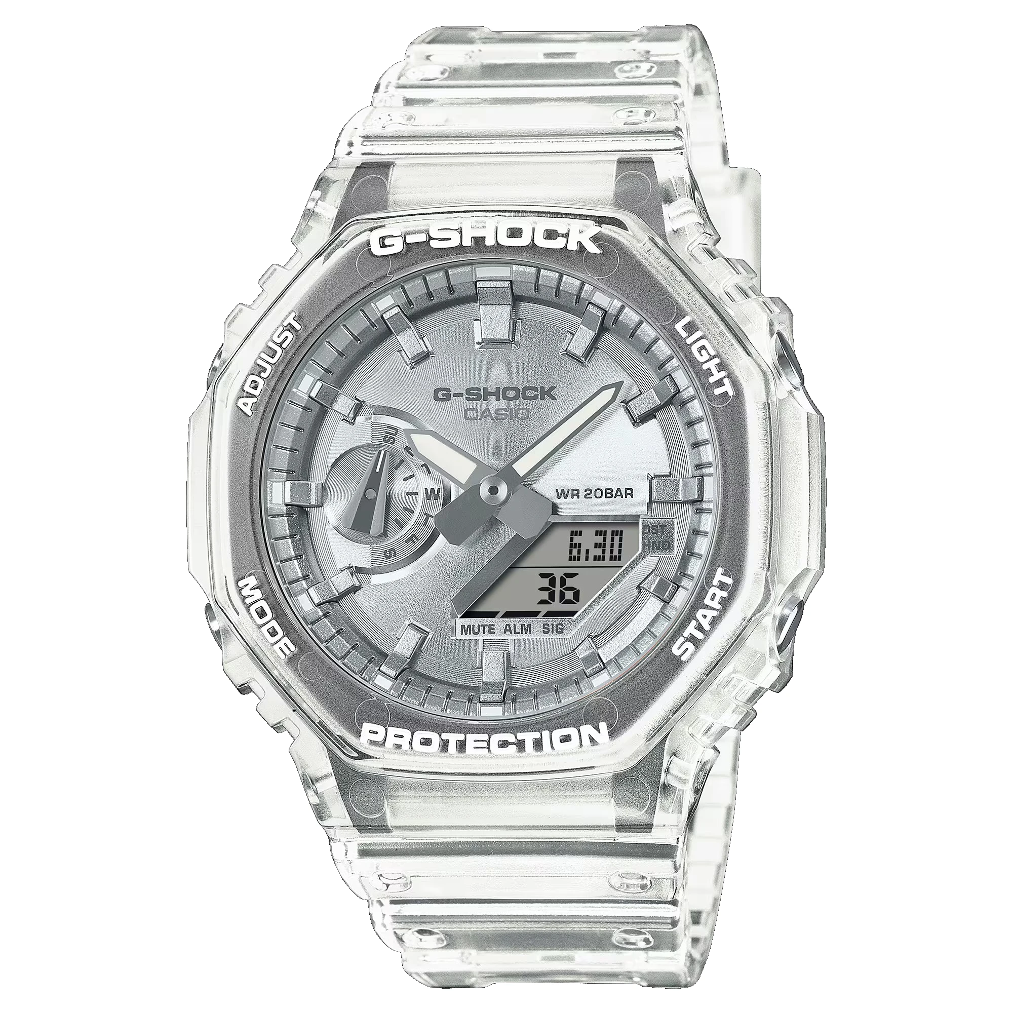 Reloj G-SHOCK Casio GA-2100BM-7A8ER Classic Hombre Correa Transparente Sumergible (200m)