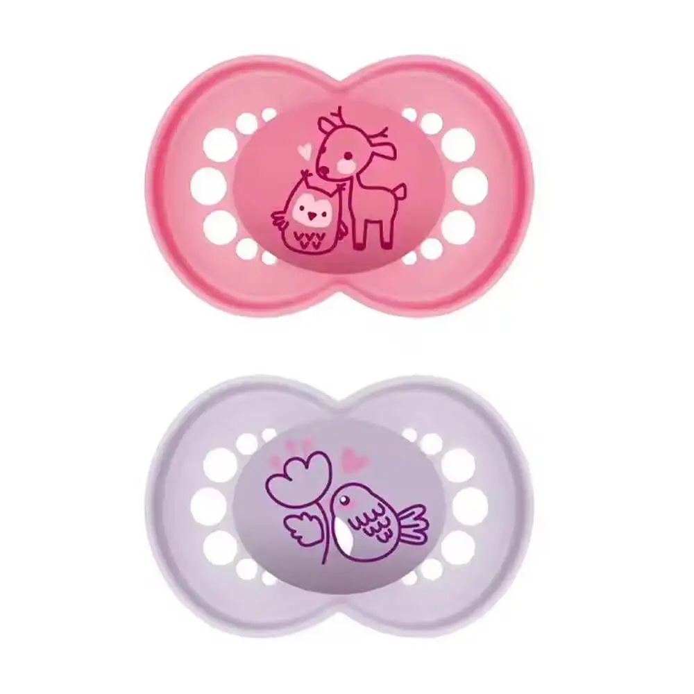 Mam Chupete Silicona Original Pure +6 Meses 2 Unidades Rosa