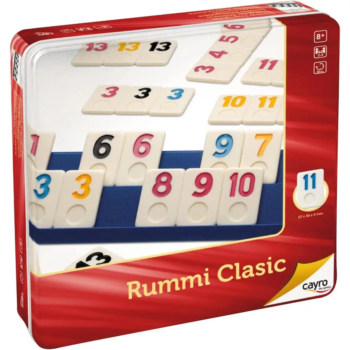 Cayro - Juego Rummi Classic En Caja De Metal 27X27x5,7 Cm (753) - Imagen 8