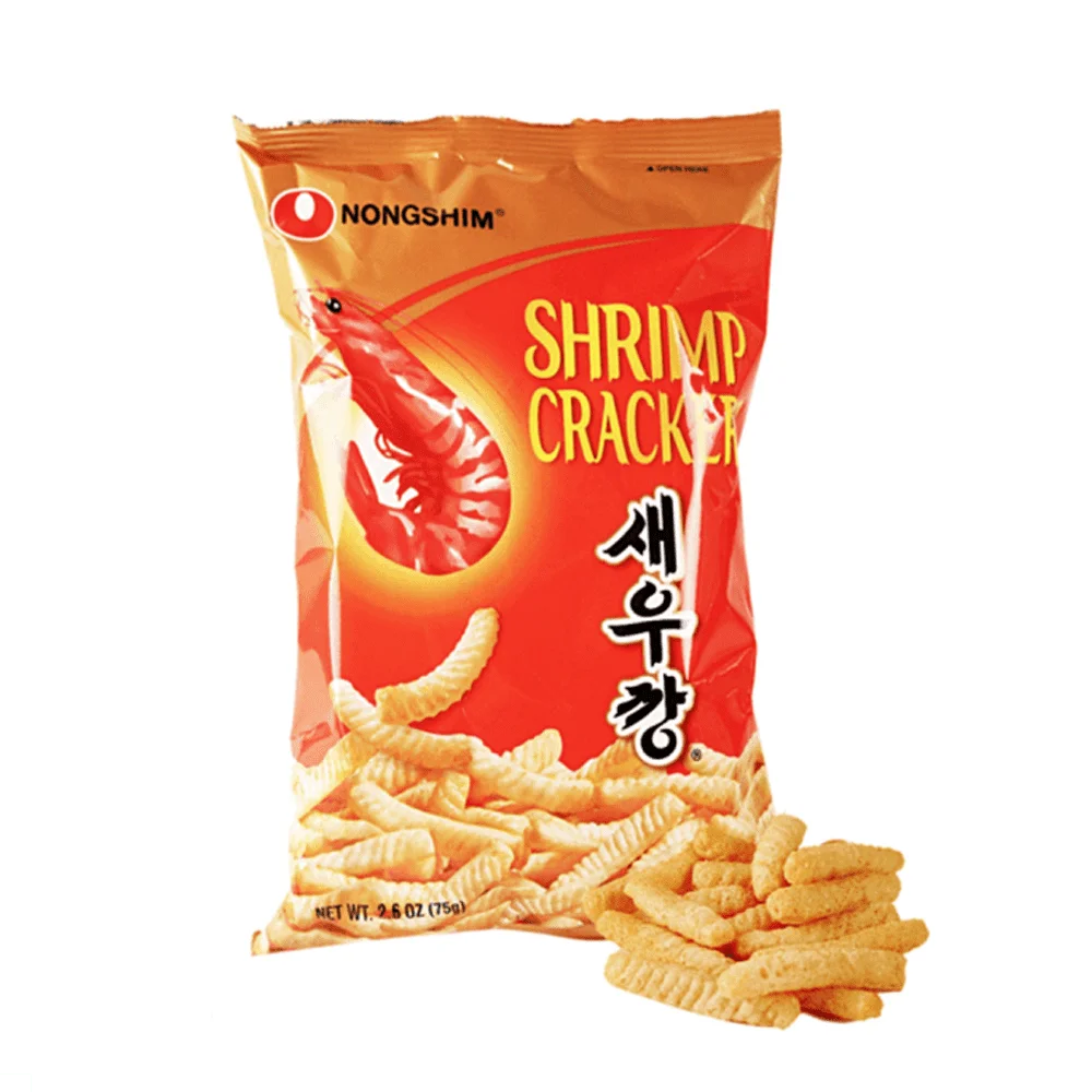 Nongshim Shrimp Cracker - Galletas de Camarón Coreanas Crujientes Picantes  Chips sabor a gambas | Snack Asiático Popular