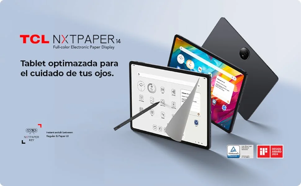 Tablet TCL NXTPAPER 14 Pollici - 16GB RAM, 256GB, Batteria 10000mAh, Cover E Penna Inclusi, Grigio - Foto 5