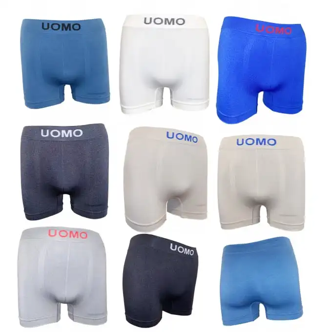 Uomo Boxer Hombre Colores Lisos Pack 6 – Diseño Sin Costuras – Máximo Confort