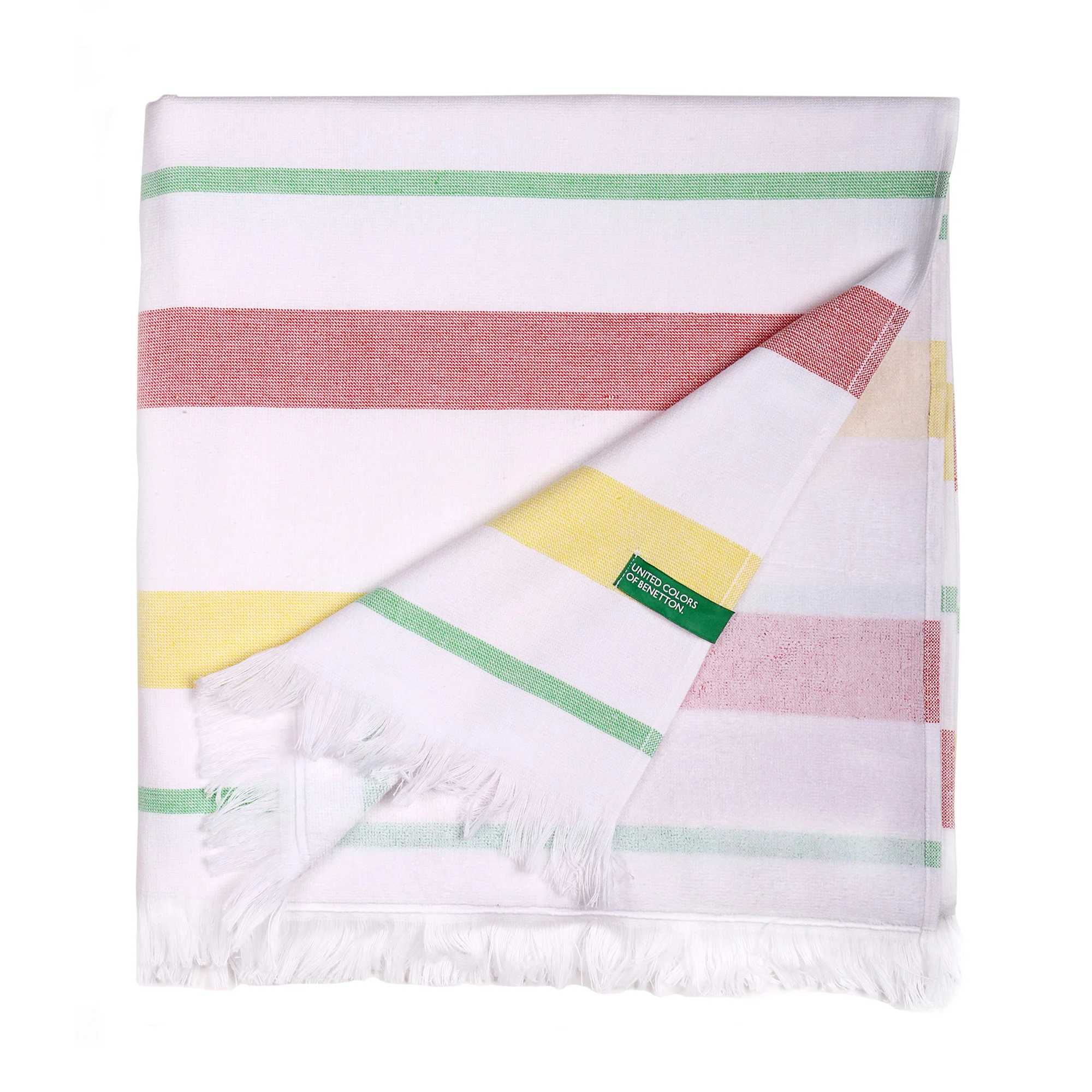 Benetton towel Hamman 80x165cm 350gsm 100% cotton pink, yellow and green Rainbow BE