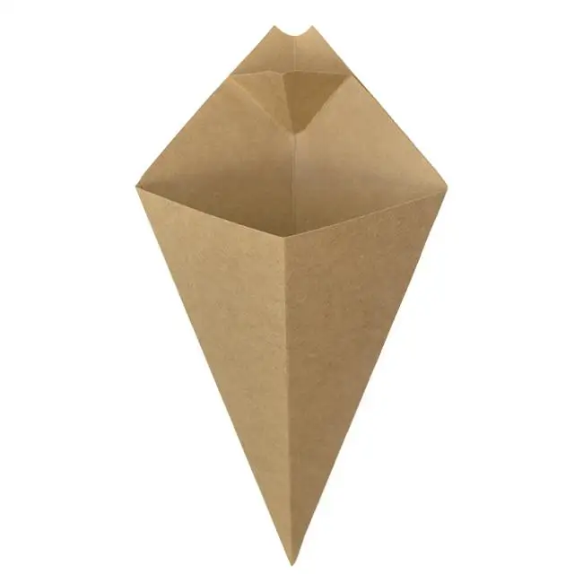 MONOUSO | Cono Kraft Pestaña para Salsa 19,5cm 100g (50 Uds)