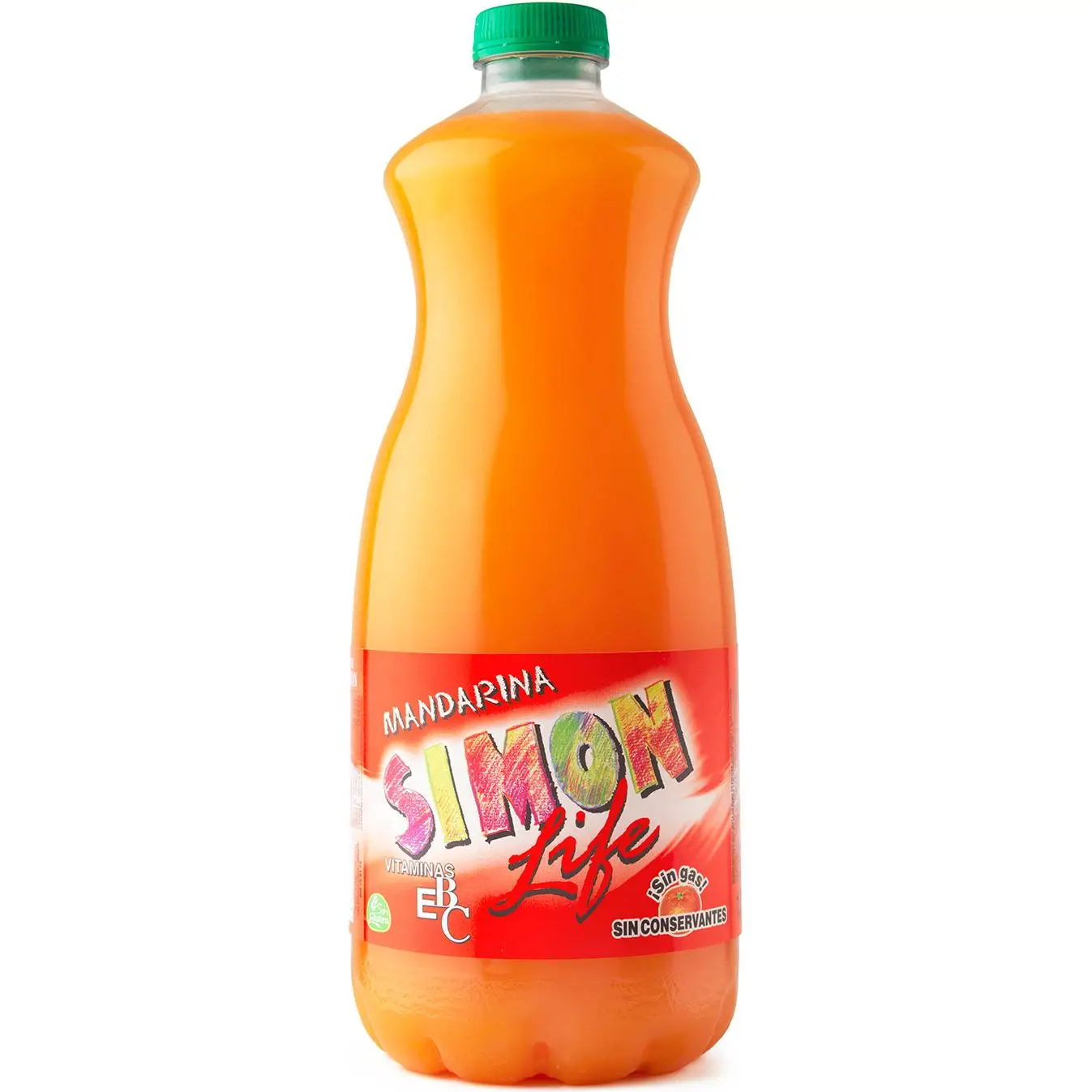 Simon life naranja mandarina 1.5L refresco sin gas zumos naranjas mandarinas paquete 6unidades nacional DON SIMON