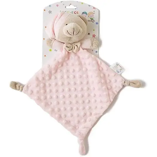 Dou Dou bebé Osito, Mantita de Apego, Suave, Rosa, Azul Celeste, Blanca, Beige. Burbujas, Accesorios, Gamberritos.