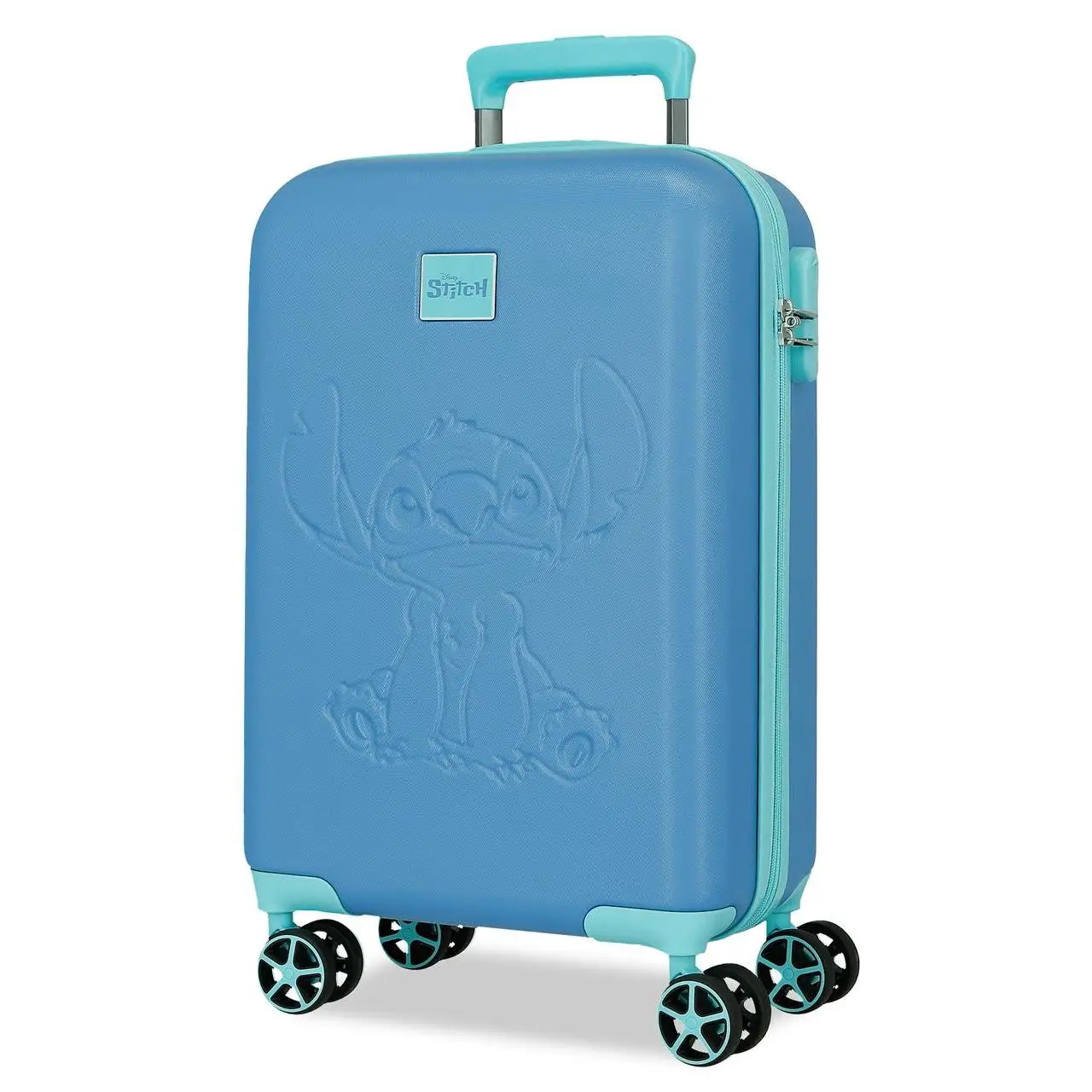 Maleta de cabina Disney Traveling with stitch ABS con capacidad de 39,6L