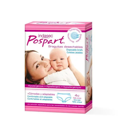Indasec Postpart Braguitas Desechables 4 Unidades