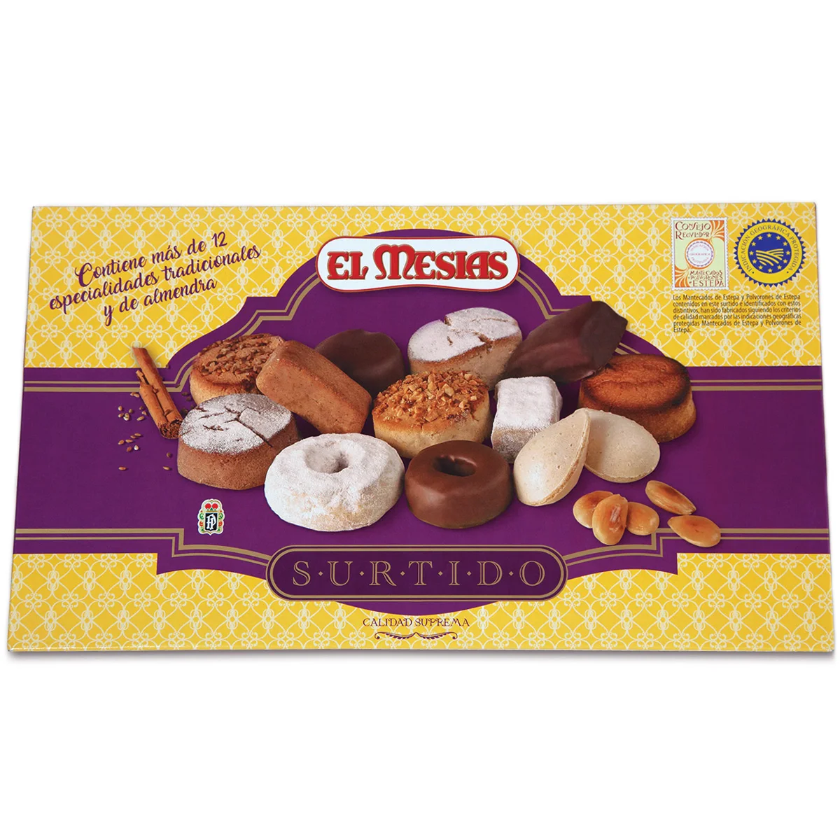 EL MESIAS - Surtido de Mantecados y Polvorones (600 g) - Calidad Suprema - IGP Mantecados y Polvorones de Estepa - Estuche