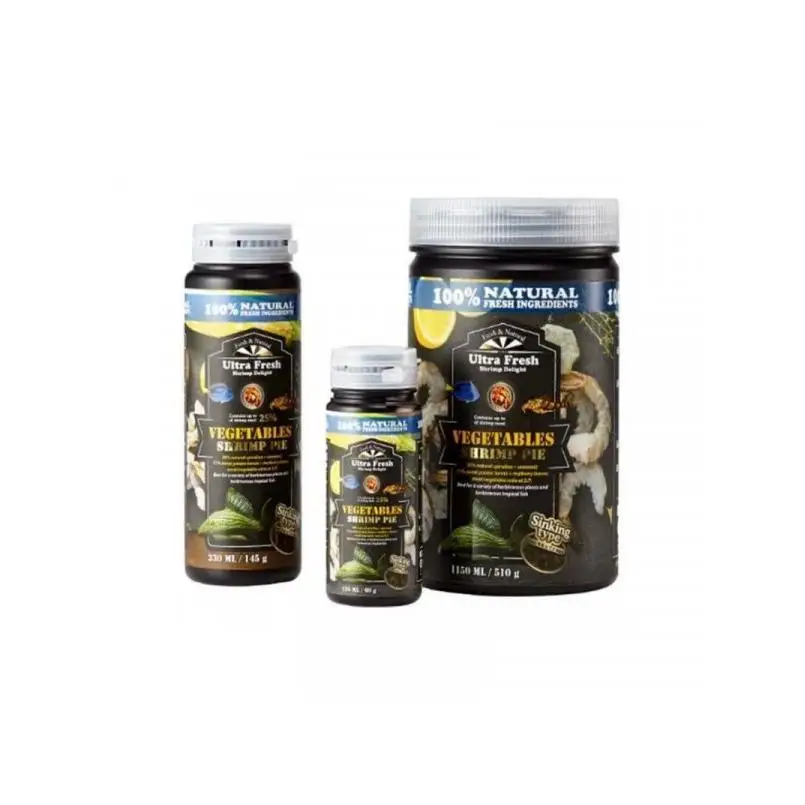 Azoo Ultra Fresh Vegetables Shrimp Pie 120ml - Alimento para Plecos y Peces Hervíboros