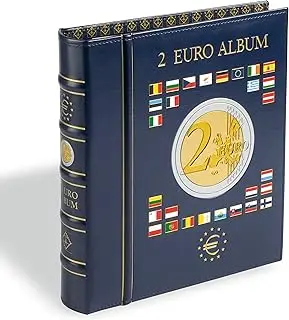 Álbum OPTIMA coleccionar monedas de 2-Euro, incl. funda. protectora, no incl. Hojas Leuchtturm