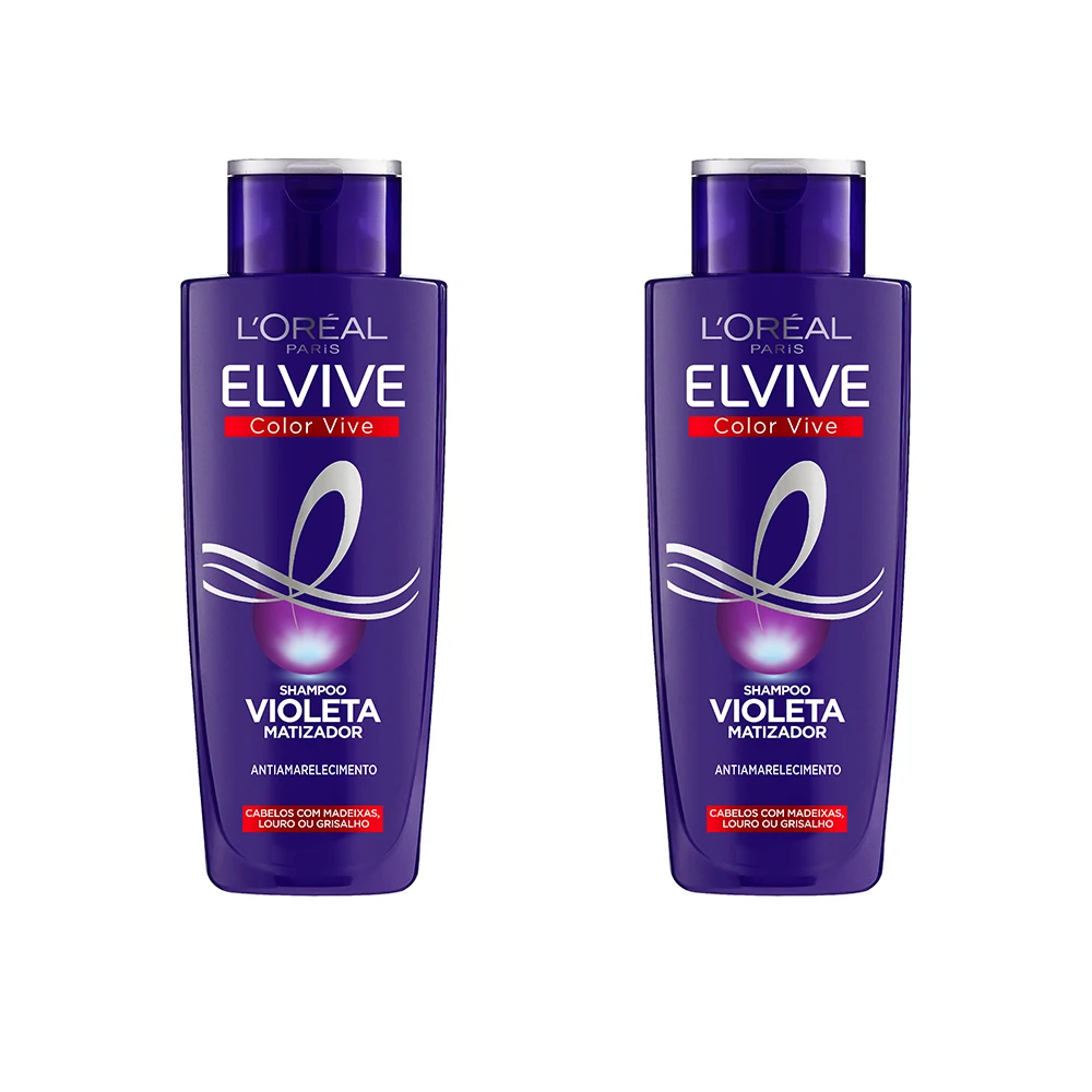 L'Oréal Paris | Rutina Elvive Color Vive Champú o mascarilla Violeta Matizador para el pelo con mechas, rubio, decolorado o gris 200ml