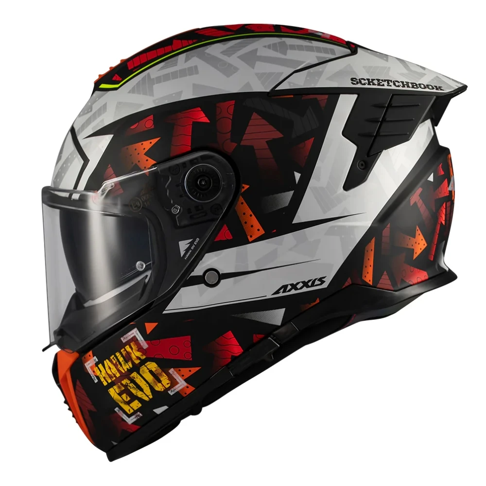 Casco Moto Casco Axxis Hawk Evo Sv Sketchbook   Ce U