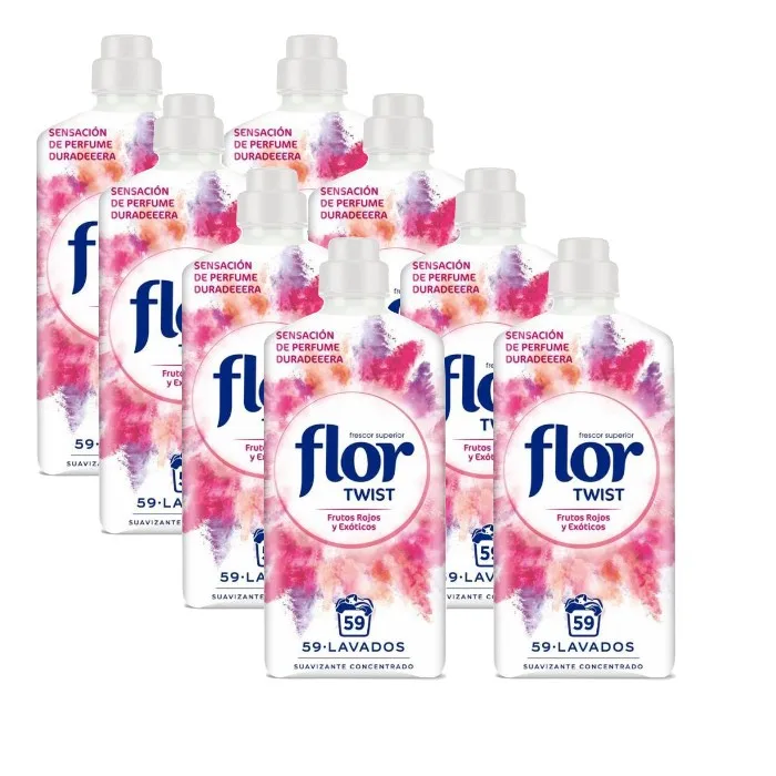 PACK - 8 botellas de Suavizante FLOR para la ropa aroma TWIST, 472 dosis