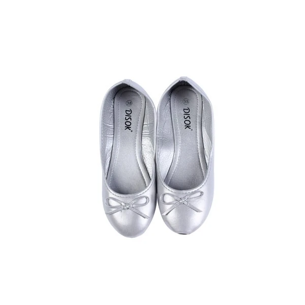 BAILARINAS MANOLETINAS WEDDING" TALLA-L PLATA"