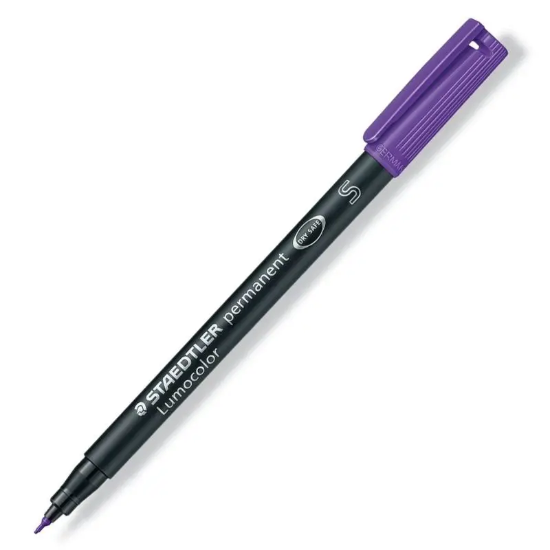 Rotulador permanente punta s 0.4mm - lumocolor  superfino - 313 - violeta - staedtler