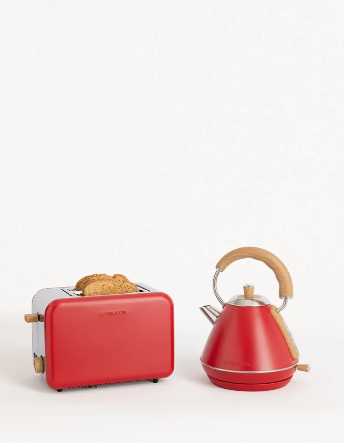 Create - pack toast retro small toaster + kettle retro kettle