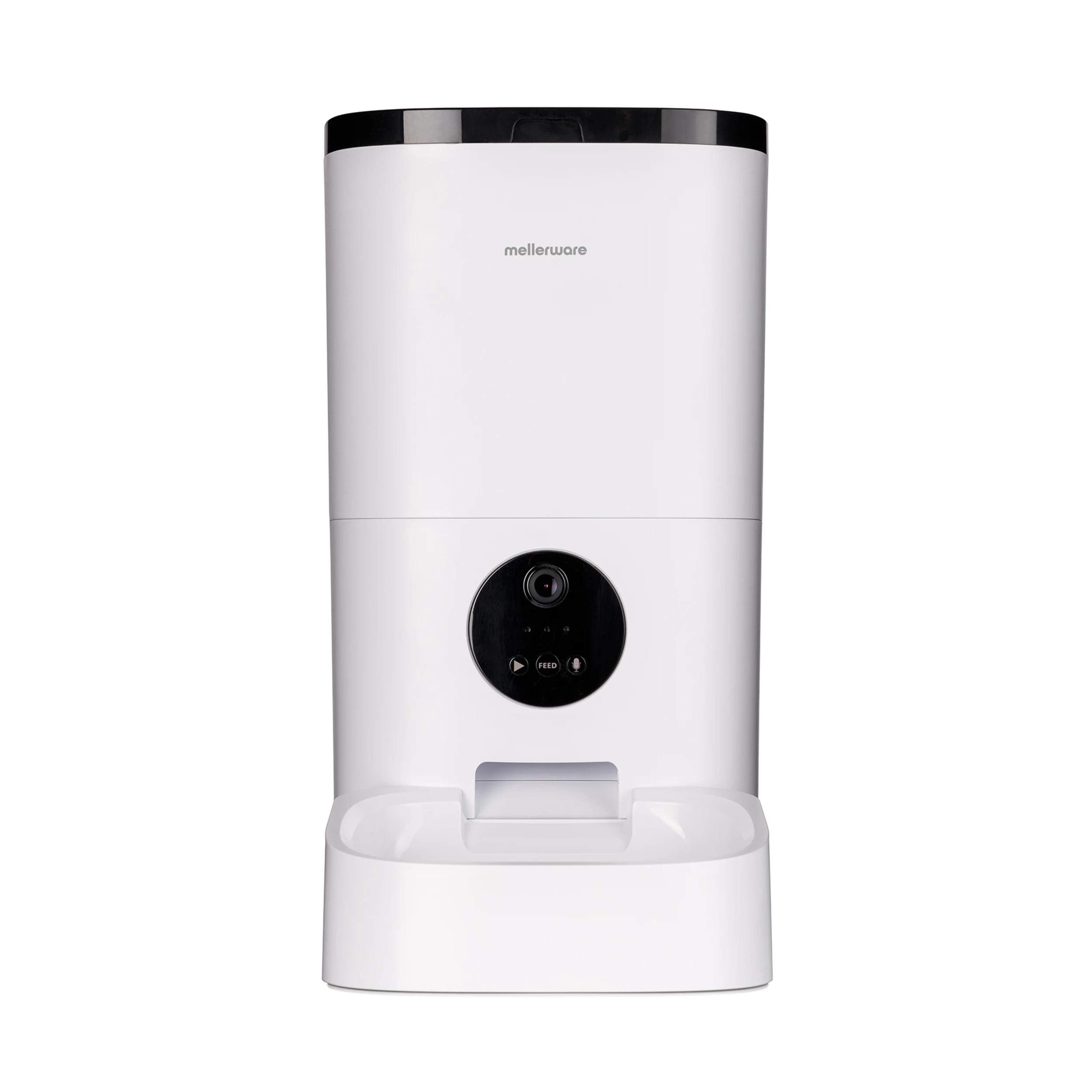 Mellerware - Comedero Automático Petto Eat con Cámara HD y Grabación de Voz, Dispensador Comida cuenco App WiFi 2.4GHz Apto Lavavajillas, Programable, Perros, Gatos, Animales, Mascotas