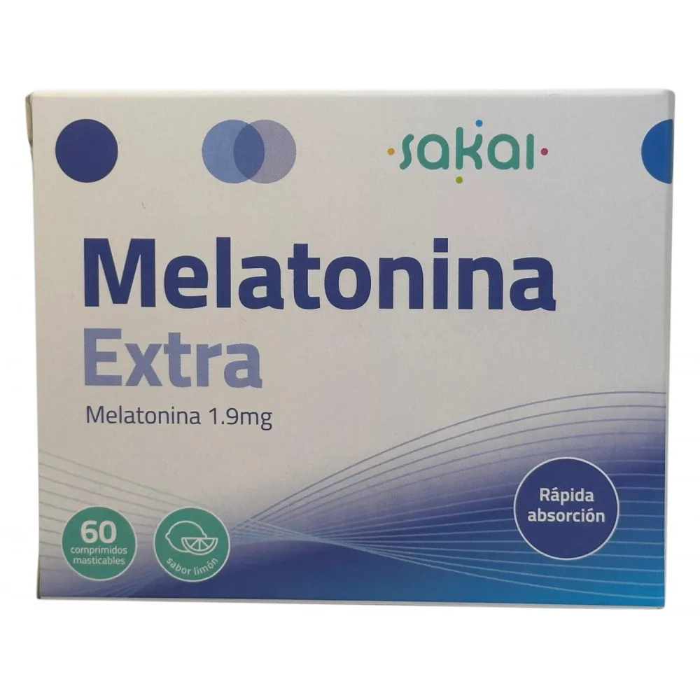 Melatonina Extra 1.95mg 60 comprimidos masticables de Sakai