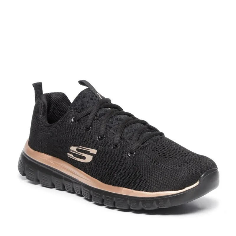 Zapatilla Skechers 12615 Mujer Negro - Diseño Cómodo y Elega