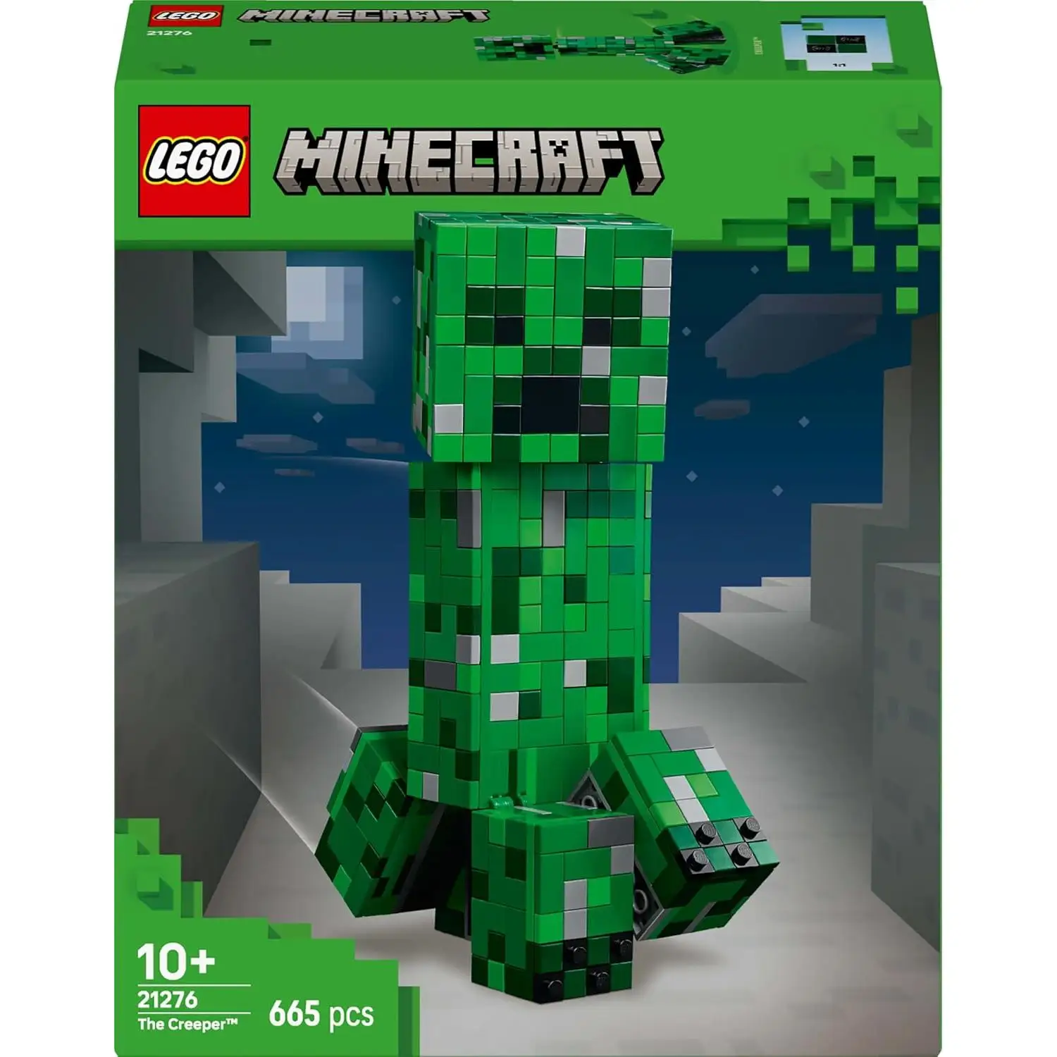 LEGO Minecraft El Creeper Figura Articulada con Compartimento Oculto, Cerdo y Dinamita Lego 21276