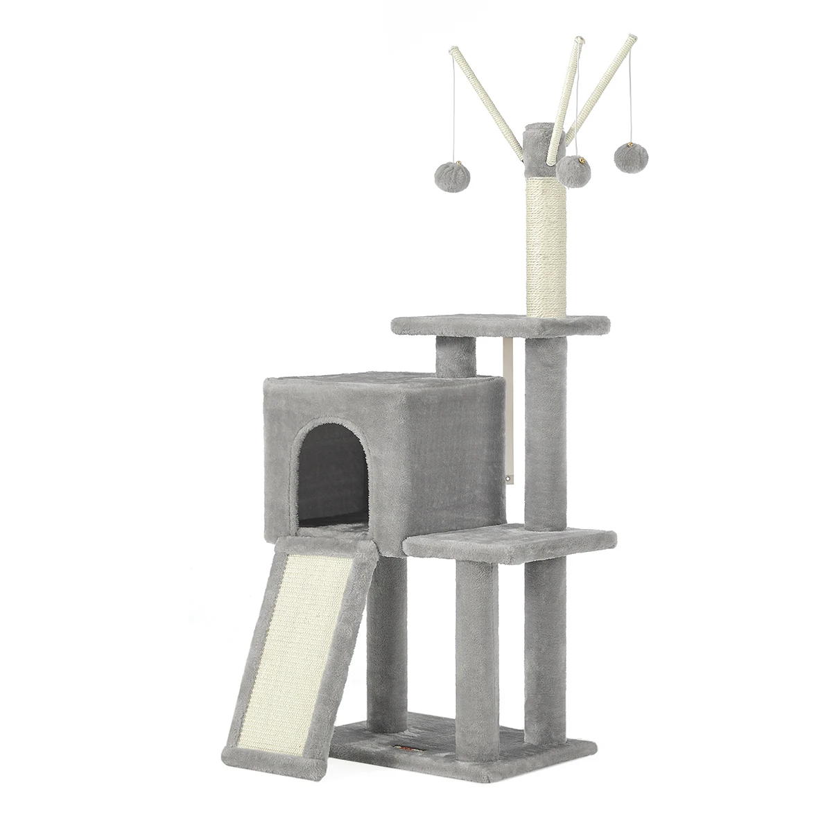 FEANDREA Árbol de Gatos, Torre de Juegos, Gatito, Gris Claro/Gris Antracita