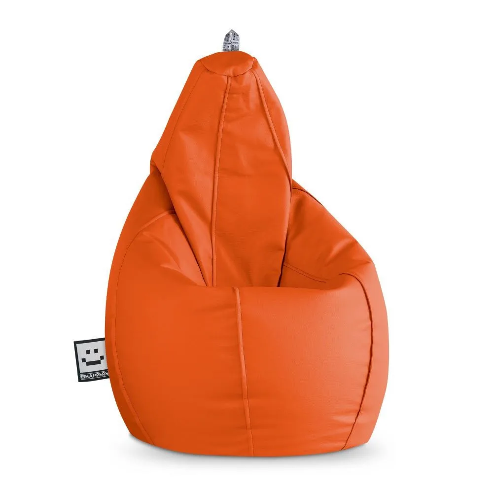 Puff Pera Polipiel Naranja HAPPERS - Cómodo, ligero y resistente. Make it Happers®