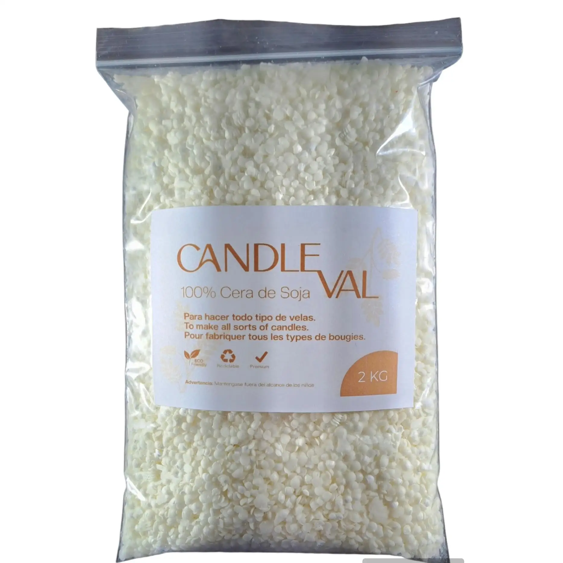 Candleval Soy Wax in Small Beads with Very Easy Handling Apf for Making Candles in Silicone Molds