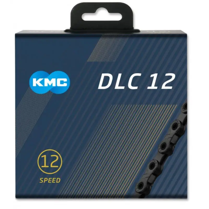 Kmc |   Dlc12 chain 12v 126 links black - 12 speed chain   Durability factor: 5   Perforated pin   Coated with a diamond treatment that provides greater smoothness of change   Only 260 grams
