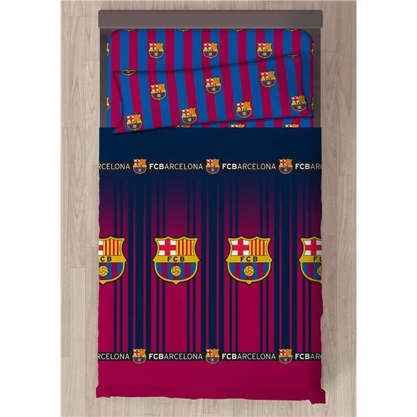 Juego sabana F.C Barcelona 3 pzas 50 algodón / 50 poliester cama 90