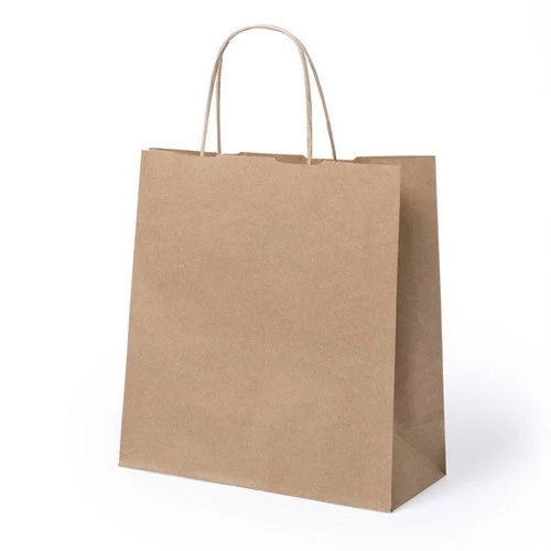 Lote de 100 Bolsas de Papel Kraft 23 x 22 x 9 cm - 100 Gr/m2