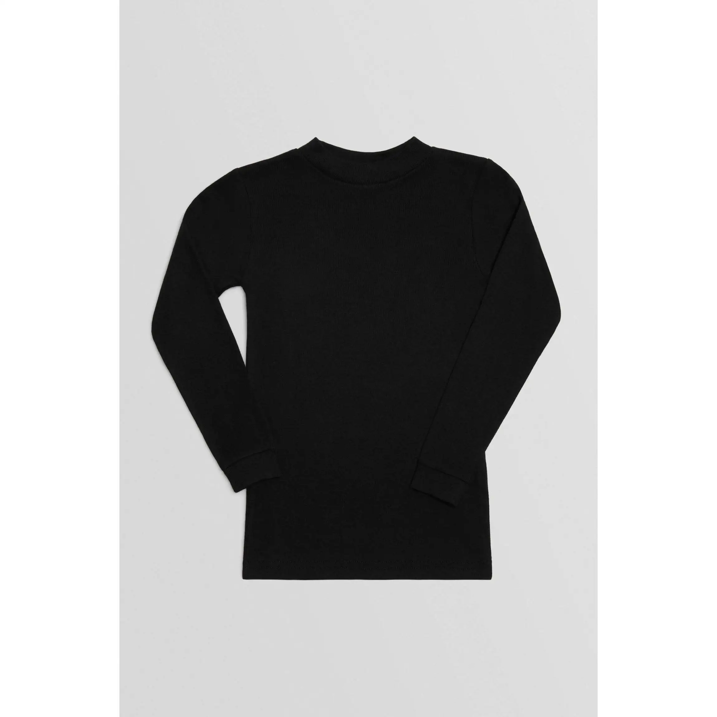 Ysabel Mora - TÉRMICO LIGERO Camiseta manga larga cuello semicisne negra