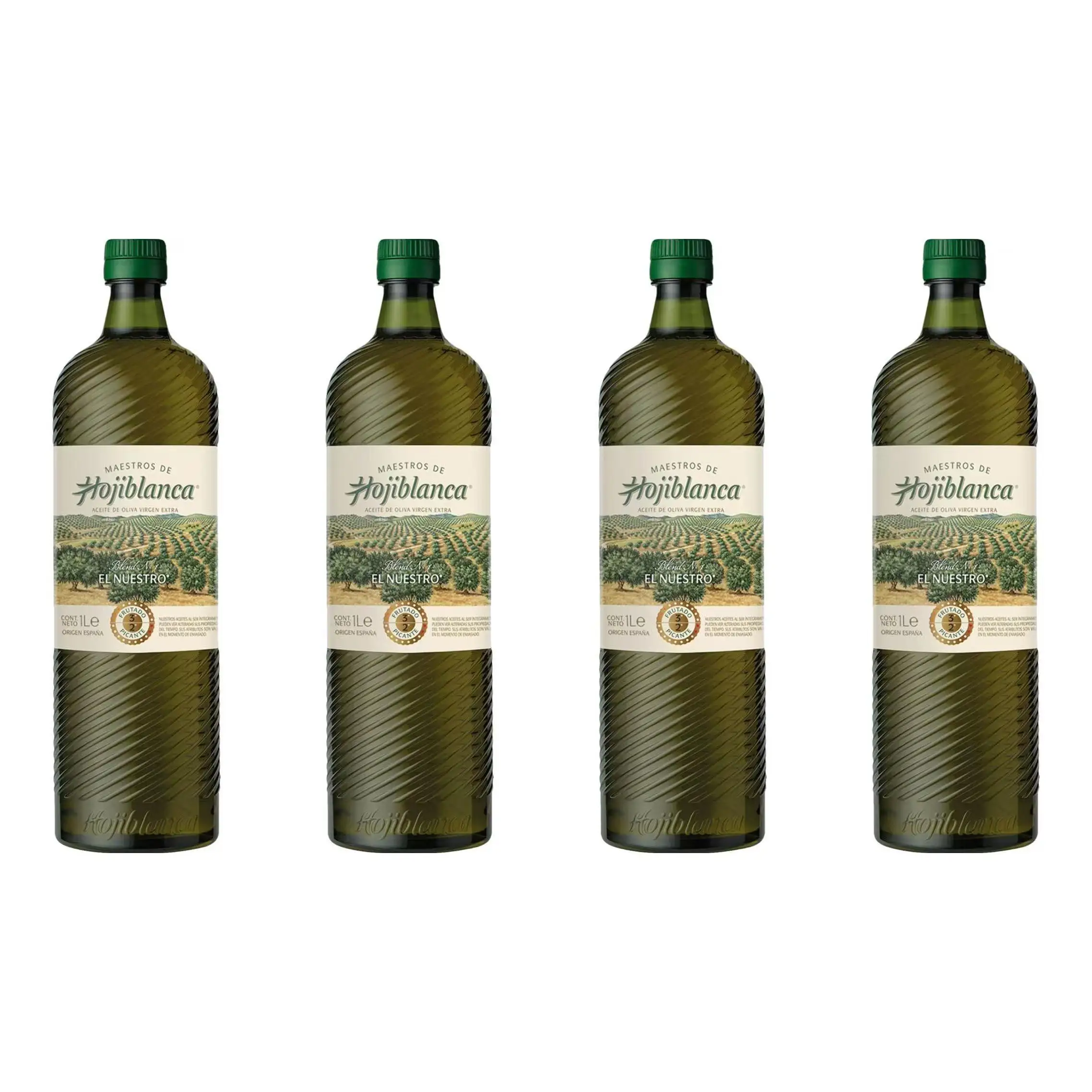 MAESTROS DE HOJIBLANCA aceite de oliva virgen extra botella 1L*4