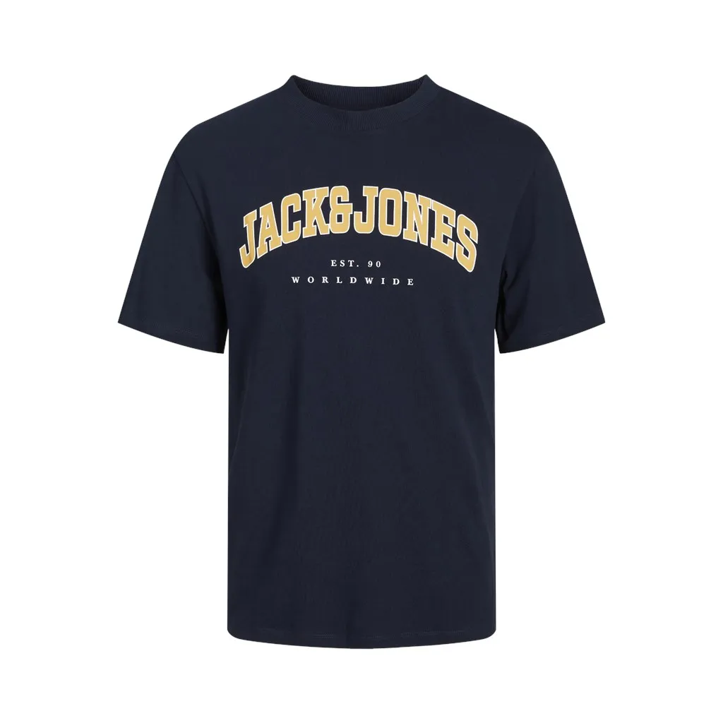 Jack & Jones Hombre Camiseta de Algodón Serie Varsity Logo estampado Moda Casual Informal todo el año Ref 12257579