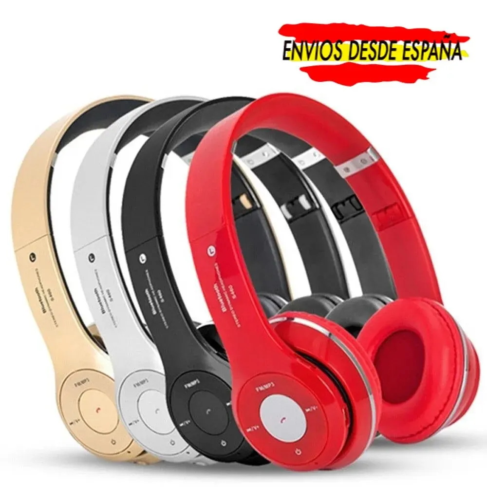 Wireless headphones, Bluetooth, S-460, silver gray color, MicroSD and card reader. Built-in radio Fm. In addition, it has an auxiliary entrance of 3,5mm. Battery life is up to 4 hours.