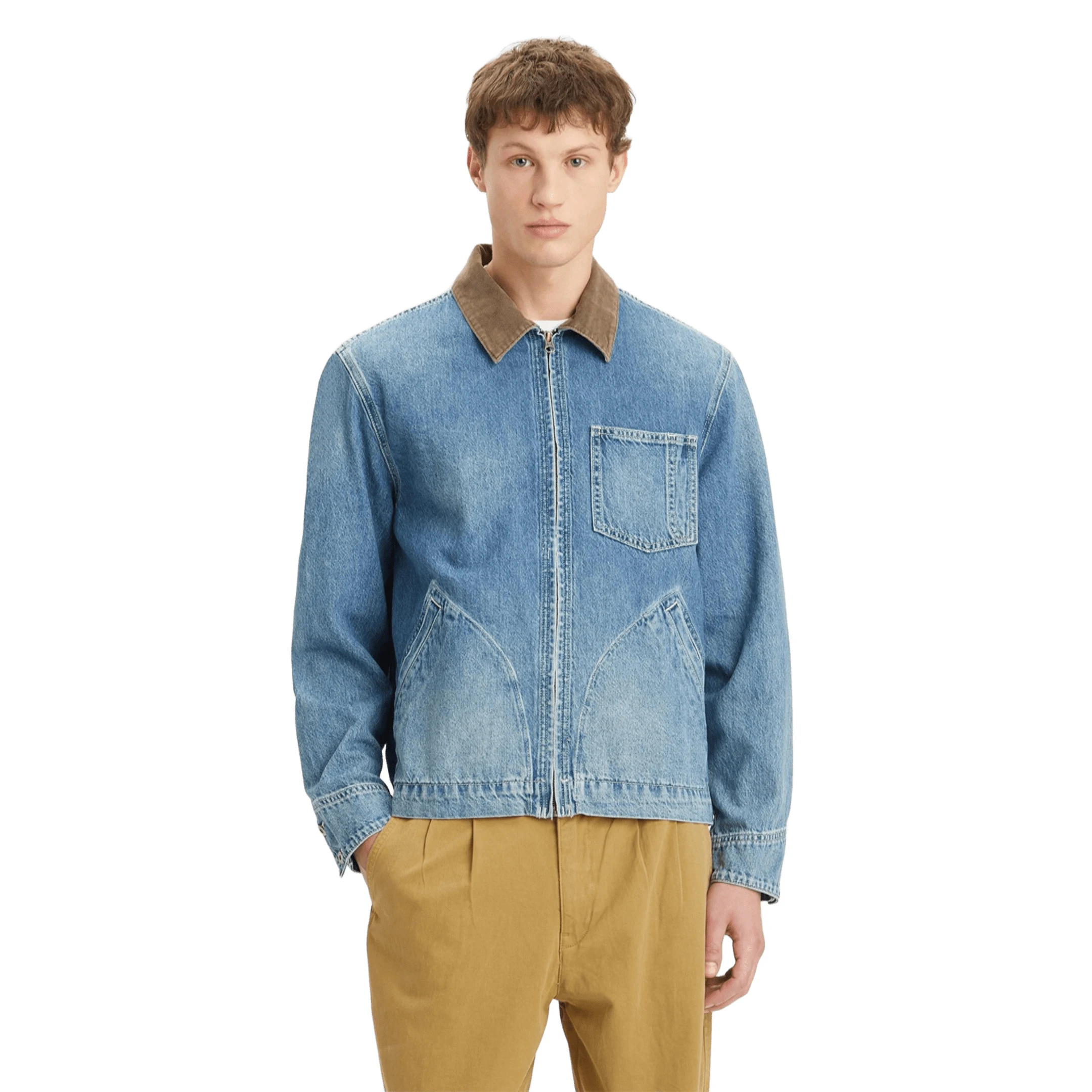 Levi’s Full Zip Mechanics Trucker - Chaqueta vaquera Levis para hombre azul - Cazadora denim con cremallera